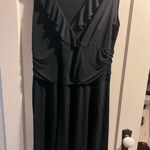 Penningtons Black Maxi Dress with Ruffled Neckline